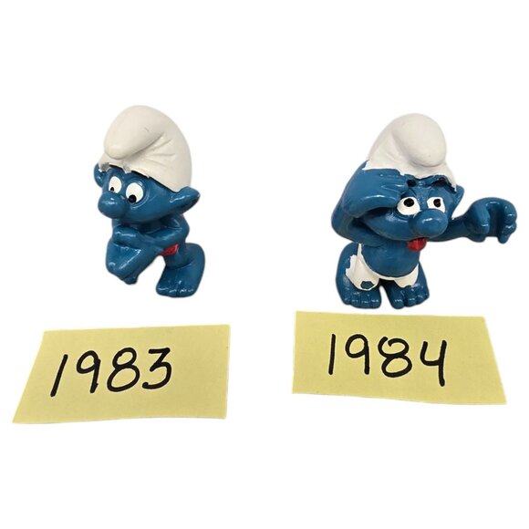 Vtg Smurfs Figurine Collection 1965-1984 Lot of 49 Mushroom House Peyo Schleich - Picture 10 of 16